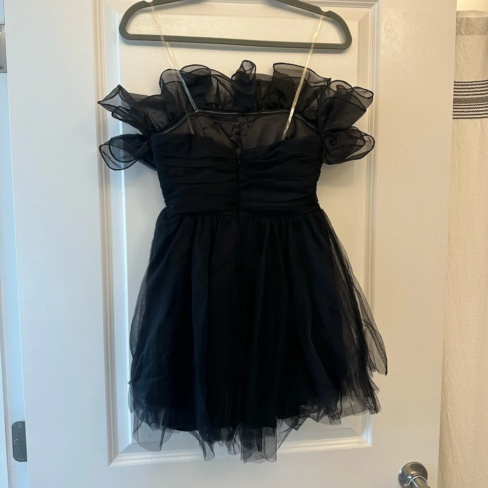 Selfie Leslie Black Mini Dress - Picture 5 of 6